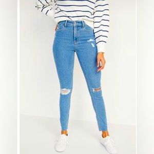 high waisted rockstar super skinny ripped ankle